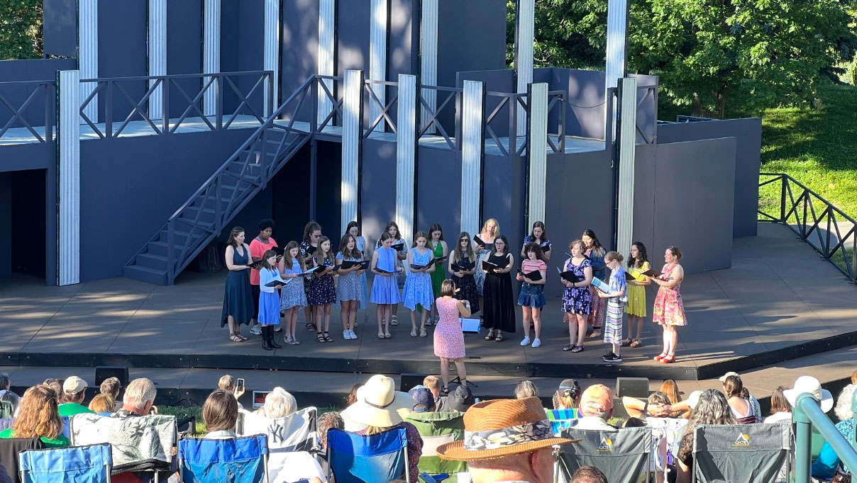 Buffalo Girlchoir performing at Shakespeare in the Park